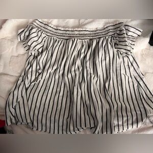American Eagle Outfitters Black and White Striped Shorts